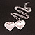 28mm Across/Silver Tone Heart Shaped Locket Pendant with Silver Tone Chain - 41cm L/ 4cm Ext - view 7