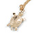 30mm L/ Small Crystal Turtle Pendant with Chain in Gold Tone - 42cm L/ 5cm Ext - view 6