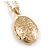 20mm Tall/Gold Tone Oval Locket Pendant with Gold Tone Chain - 43cm L/ 5cm Ext - view 9