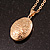 20mm Tall/Gold Tone Oval Locket Pendant with Gold Tone Chain - 43cm L/ 5cm Ext - view 11