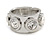 Four Clear Crystal Silver Band Fashion Ring - view 2