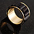 Black Plastic Broad Band Costume Ring - view 5