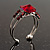 Romantic Red Crystal Heart Ring - view 6