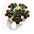 Green Diamante Floral Ring - view 2