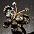 3D Crystal Butterfly Ring (Gold&Black) - view 6