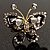 3D Crystal Butterfly Ring (Gold&Black) - view 8