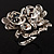 Stunning Clear Crystal Butterfly Cocktail Ring - view 7
