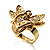 Gold-Tone Fairy Wishing Crystal Ring - view 5