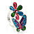Multicolour Enamel Flower And Butterfly Ring - view 2