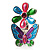 Multicolour Enamel Flower And Butterfly Ring - view 8
