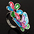 Multicolour Enamel Flower And Butterfly Ring - view 9