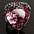 Pink Crystal Contemporary Heart Ring - view 3