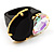 Acrylic Wooden Boho Style Fashion Ring (Black&Clear) - view 7