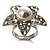 Crystal Star Pear Style Fashion Ring (Silver Tone) - view 9