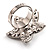 Crystal Star Pear Style Fashion Ring (Silver Tone) - view 5