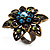 Bronze-Tone Crystal Flower Cocktail Ring (Multicoloured) - view 3