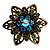 Bronze-Tone Crystal Flower Cocktail Ring (Multicoloured) - view 5