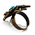 Bronze-Tone Crystal Flower Cocktail Ring (Multicoloured) - view 6