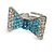 Exquisite Crystal Bow Ring (Silver Tone) - view 4