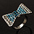 Exquisite Crystal Bow Ring (Silver Tone) - view 14