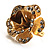 Gold-Tone Crystal Rose Cocktail Ring - view 3