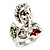 Rhodium Plated Crystal 'Cupid' Ring - view 4
