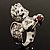 Rhodium Plated Crystal 'Cupid' Ring - view 8