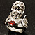 Rhodium Plated Crystal 'Cupid' Ring - view 6