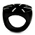 Black Resin Shell Inlay 'Stamp' Ring - view 4