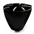 Black Resin Shell Inlay 'Stamp' Ring - view 5