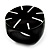 Black Resin Shell Inlay 'Stamp' Ring - view 2