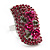 Crystal Rose Cocktail Ring (Silver Tone) - view 16