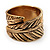 Burn Gold 'Leaf' Wrap Band Ring