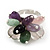 Multicoloured Semiprecious Stone Cluster Flex Ring - Adjustable - view 6