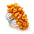 Wide Chunky Orange Freshwater Pearl Ring (Silver Plated Metal) - view 4