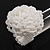 Snow White Glass Bead Flower Stretch Ring - view 9