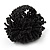 Large Black Glass Bead Flower Stretch Ring - view 5