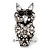 Funky Diamante Owl Ring In Burnt Silver Plating - Adjustable - view 8
