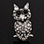 Funky Diamante Owl Ring In Burnt Silver Plating - Adjustable - view 11