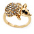 Swarovski Crystal 'Mouse' Ring In Gold Plated Metal