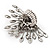 Stunning Multicoloured Crystal 'Peacock' Flex Ring In Silver Metal - 7.5cm Length (Size 7/8) - view 6