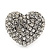 Delicate Clear Crystal 'Heart' Ring In Silver Plating - Adjustable (Size 7/8) - view 5