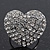 Delicate Clear Crystal 'Heart' Ring In Silver Plating - Adjustable (Size 7/8) - view 6