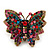 Madame Butterfly Statement Stretch Burn Gold Ring (Multicoloured) - Adjustable size 7/8 - view 2