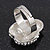 Rhodium Plated Swarovski Crystal and Enamel 'Catarina' Lady Bug Ring (Adjustable) - Size7/8 - view 4