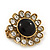 'Diva Blossom' Crystal and Ceramic Flower Ring in Gold Tone - Adjustable size 7/8 - view 6