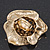 Large Swarovski Clear 'Flower' Cocktail Ring In Gold Plating - Adjustable (Size 7/9) - 5cm Diameter - view 7
