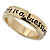Gold Plated 'Life is a blessing be true to yourself' Engraved Ring - Size 8 - view 5