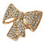 Statement Pave-Set Swarovski Crystal 'Bow' Flex Ring In Gold Plating - 47mm Across - Size 7/8 - view 6