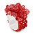 Red Glass Chip Cluster Flex Ring